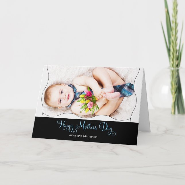 Carte Fête des mères pour le bébé des deux mères dans un (Devant)