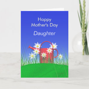 Carte Fête des mères pour les marguerites et les canette