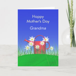 Carte Fête des mères pour les marguerites grand-mère et 