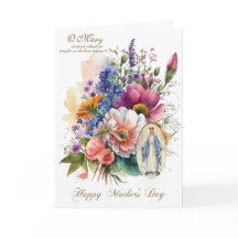Fête des Mères religieuse Fleurie Prière