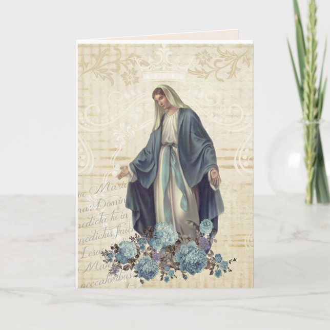 Carte Fête des mères religieuses Bienheureuse Vierge Mar (Devant)