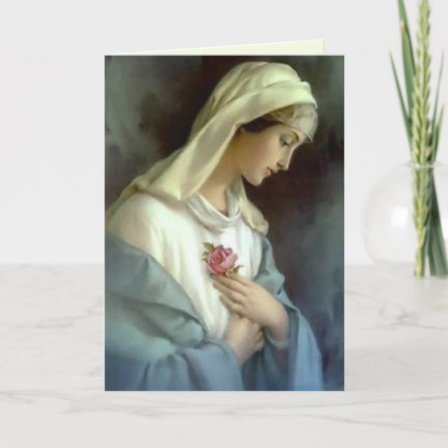 Carte Fête des mères religieuses Bienheureuse Vierge Mar (Devant)