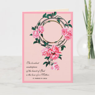 Carte Fête des mères religieuses St. Therese catholique