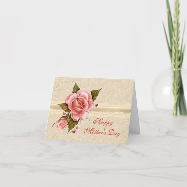Carte Fête des mères Roses roses roses roses roses (Devant)