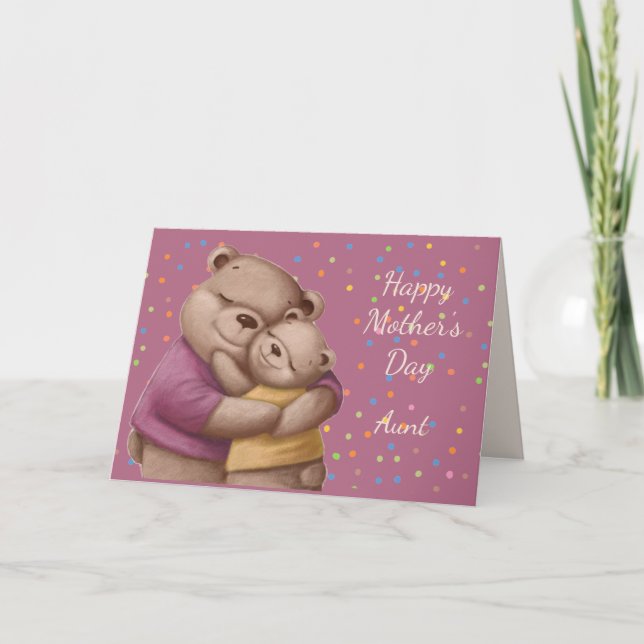 Carte Fête des Mères Soeur mignonne Bear Hugs Card (Devant)