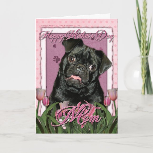 Carte Fête des mères - Tulipes roses - Carlin - Ruffy (Devant)