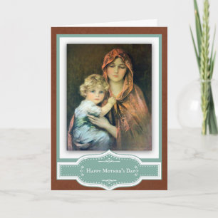 Carte Fête des mères Vierge Enfant Jésus Vierge Marie