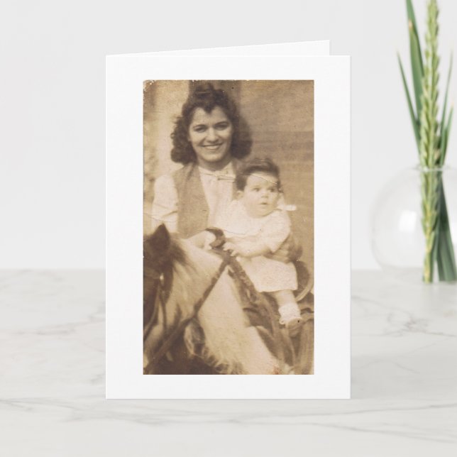 Carte Fête des mères Vintage (Devant)