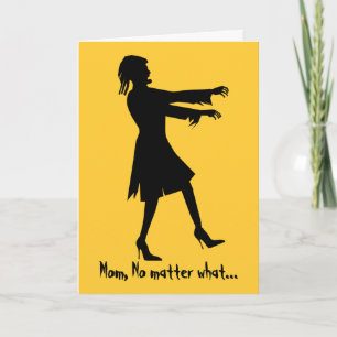 Carte Fête des Mères Zombie Femme Humoristique