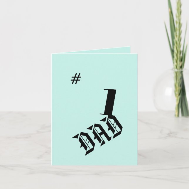 Carte Fête des Pères : # 1 Papa (Devant)