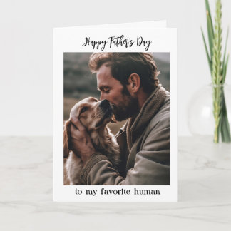 Carte Fête des Pères à Mon Humain Favori Photo de Chien