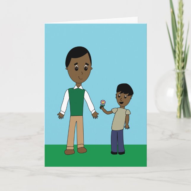 Carte Fête des pères À Papa De Son African American Grow (Devant)