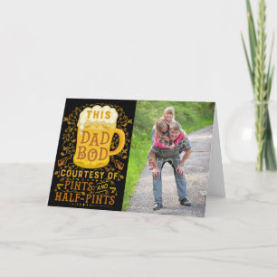 Carte Fête des pères amusante Bière papa Bod Photo perso