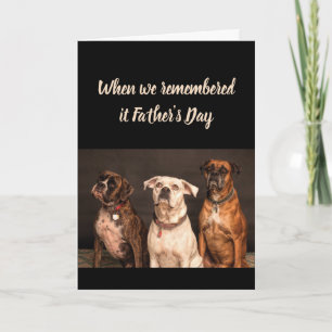 Carte Fête des pères Amusement de tous nous Boxer Chien 