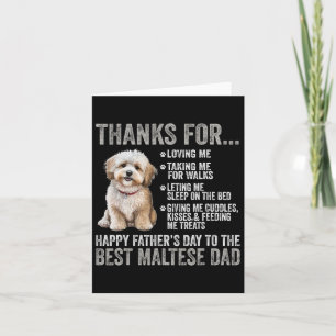 Carte Fête des pères Au Meilleur Père Maltais - Chien Ma