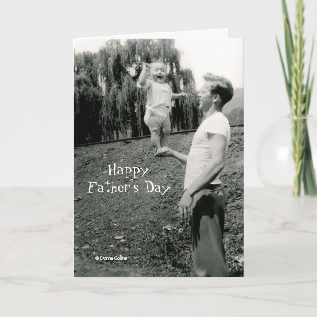 Carte fête des pères avec balancier bébé (Devant)