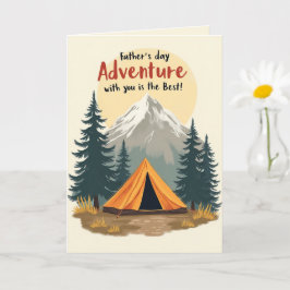 Carte Fête des pères Aventure Camping Thème