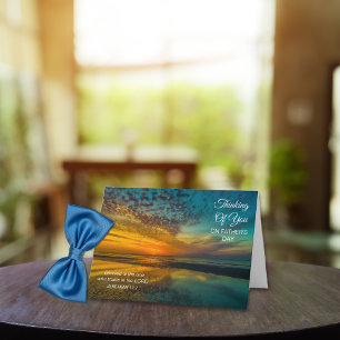 Carte Fête des pères Beach Ocean Sunset Salutation