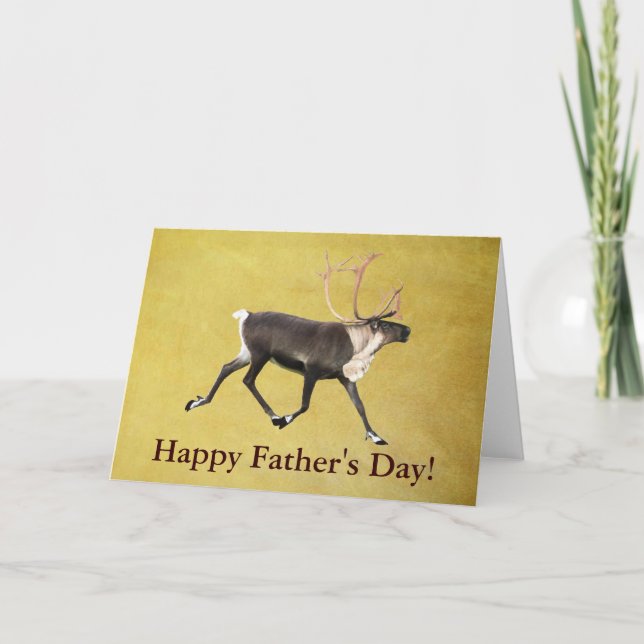 Carte Fête des pères Bull Caribou (Devant)