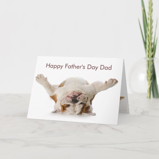 Carte Fête des pères Bulldog (Devant)