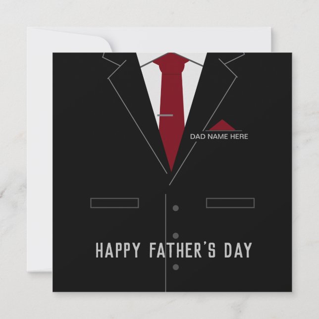 Carte Fête des pères Card Best DAD Ever - Votre nom /Tex (Dos)