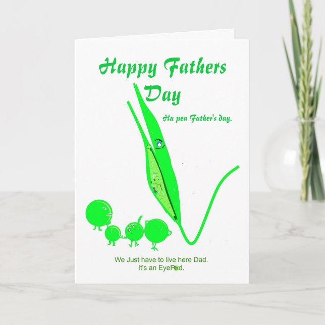 Carte Fête des pères Card Pea plaisanterie (Devant)