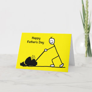 Carte Fête des pères caricature amusante de Gardener
