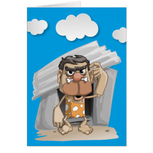 Carte Fête des pères Caveman