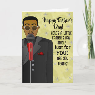 Carte Fête des pères chantant le jingle de papa afro-amé