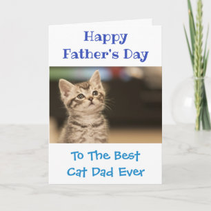 Carte Fête des pères Chat Papa Meilleur au monde de la p