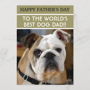 Carte fête des pères Chien papa avec photo personnalisée
