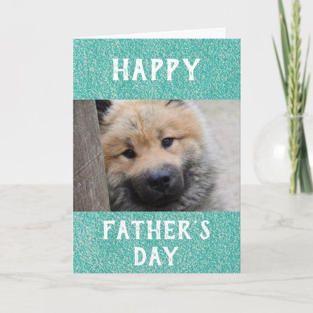 Carte Fête des pères Chien Papa Meilleur du monde jamais (Devant)