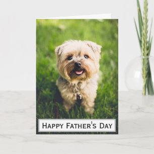 Carte Fête des pères Chien papa Meilleur Meilleur Jamais
