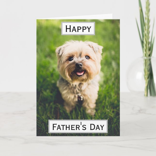 Carte Fête des pères Chien papa Meilleur Meilleur Jamais (Devant)