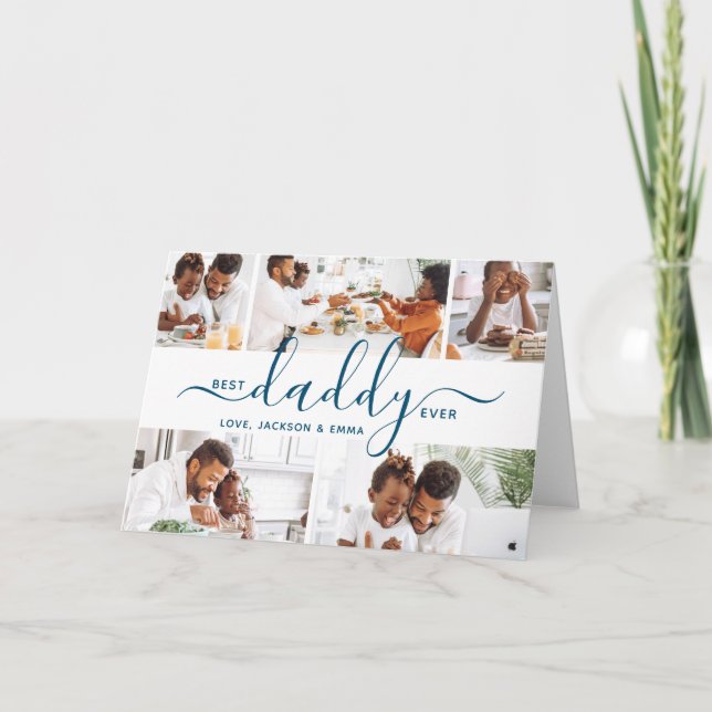 Carte Fête des pères Collage photo de Best Daddy Ever (Devant)