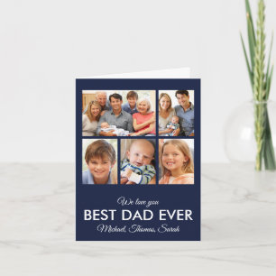 Carte Fête des pères Collage photo de meilleur papa