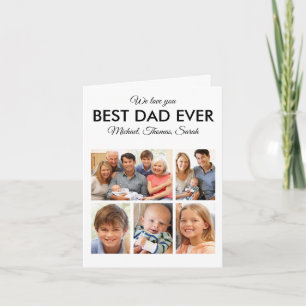 Carte Fête des pères Collage photo de meilleur papa