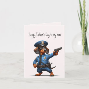 Carte fête des pères Dachshund