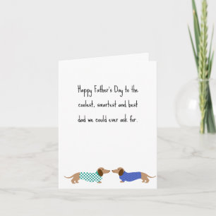 Carte fête des pères Dachshund
