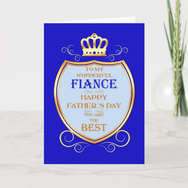 Carte Fête des pères de financement avec Bouclier (Devant)