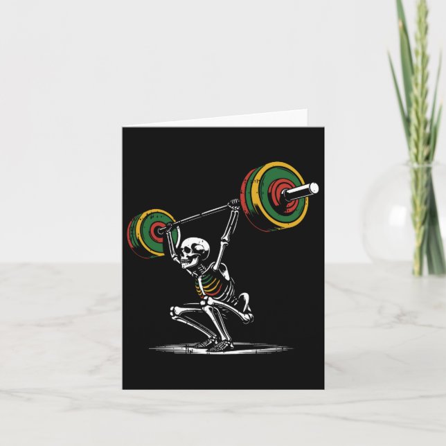 Carte Fête des pères de levage Gym entraînement Papa Pap (Devant)