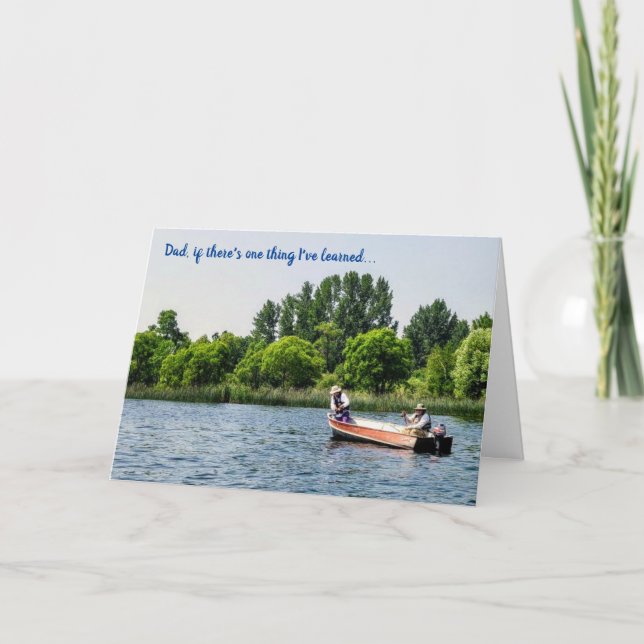 Carte Fête des pères de pêche amusante (Devant)