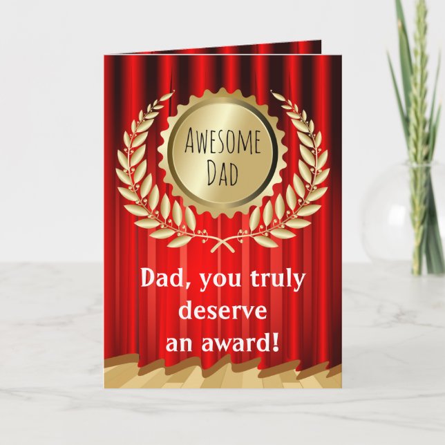 Carte Fête des pères de prix Papa fantastique Salutation (Devant)