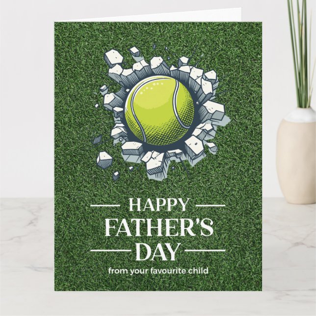 Carte Fête des pères de tennis pour joueur de tennis (Devant)
