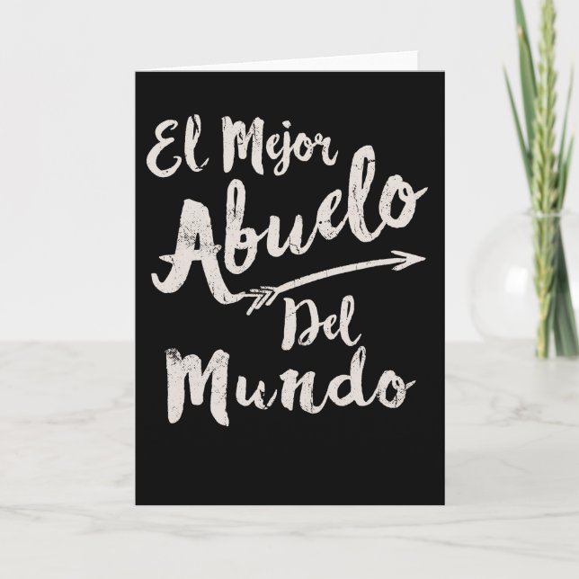 Carte Fête des pères d'EL Mejor Abuelo Del Mundo Grandpa (Devant)