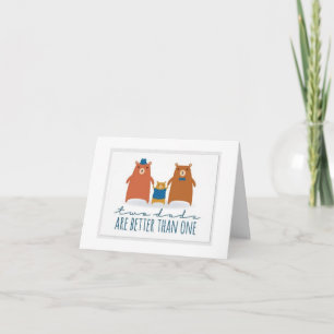 Carte fête des pères - Deux papa sont meilleurs qu