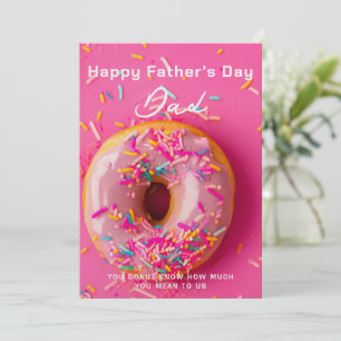 Carte Fête des pères Donut Doughnut pour papa