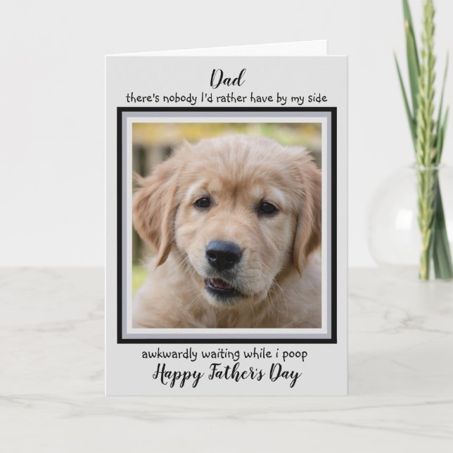 Carte Fête des pères drôle - Du Chien - Chien Papa (Devant)