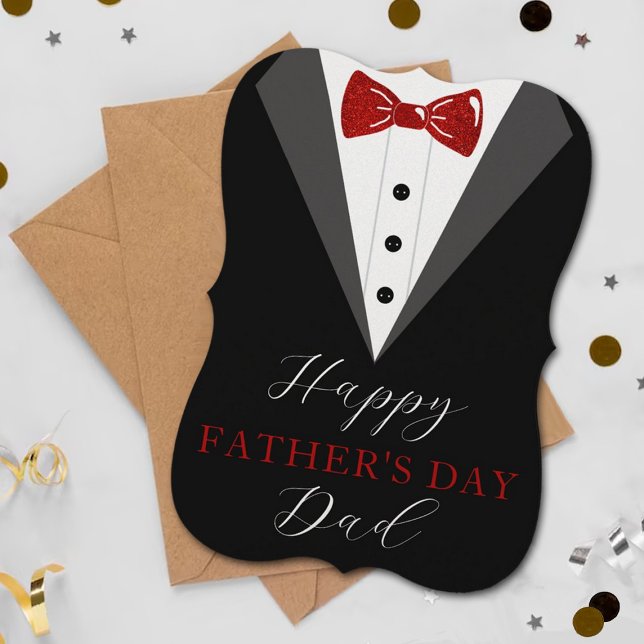 Carte Fête des pères élégante Tuxedo Happy (Créateur téléchargé)