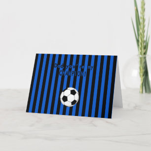 Carte Fête des pères, football, ventilateur de l'équipe 